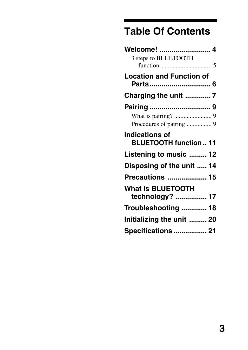 Sony TMR-BT10 User Manual | Page 3 / 24