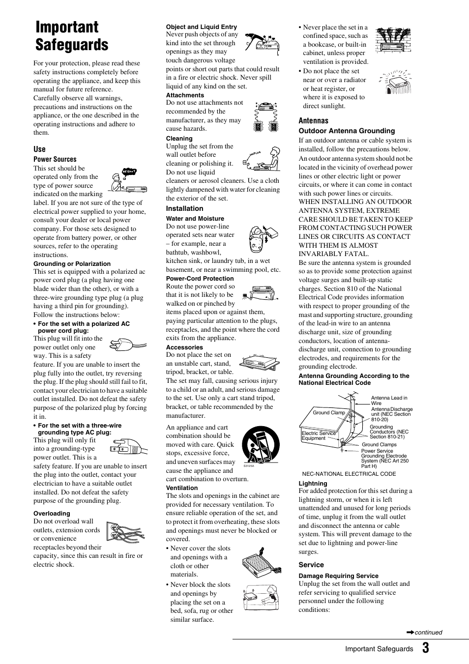 Important safeguards | Sony BDP - S1 User Manual | Page 3 / 71