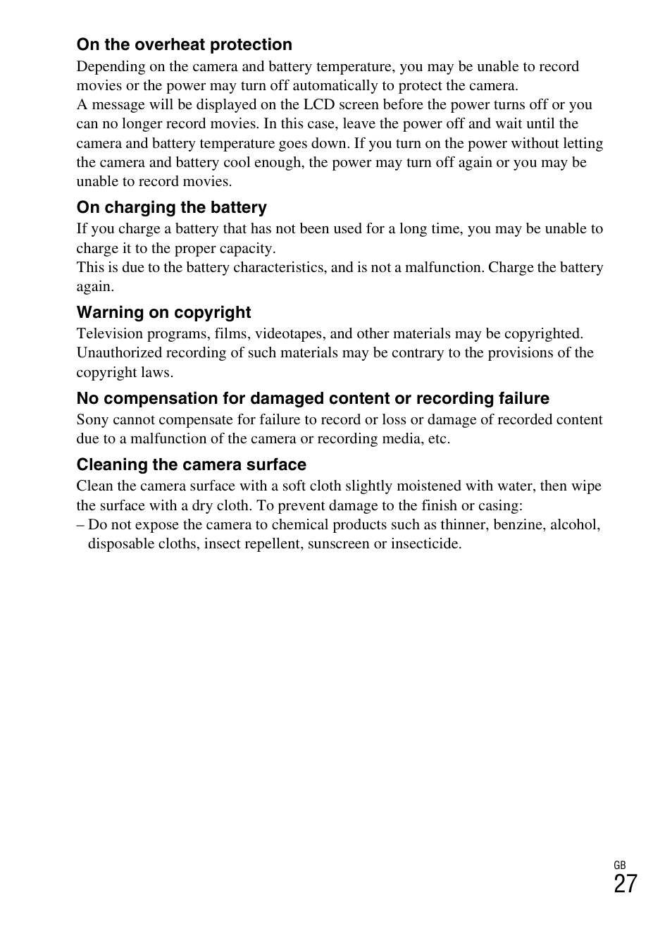 Sony AC-UB10/UB10B User Manual | Page 27 / 32
