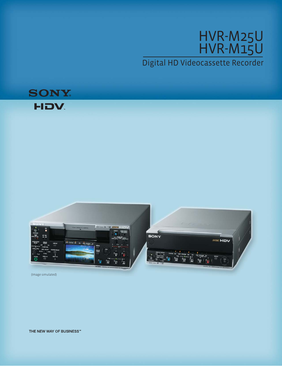 Sony HVR-M25U User Manual | 8 pages
