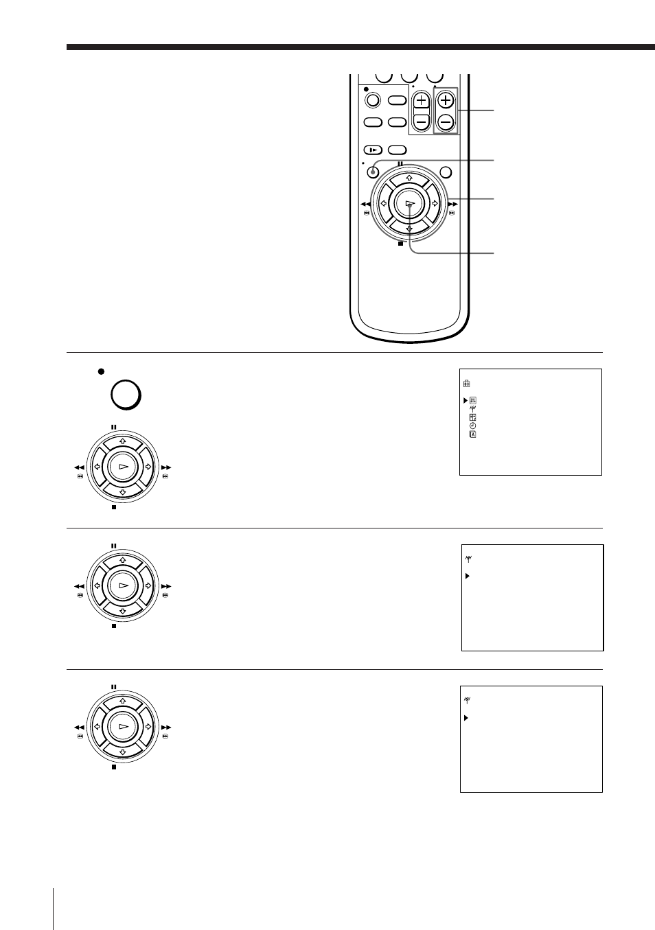 Manual setup — presetting channels, Press > / . to select tuner, then press ok | Sony SLV-E230UY User Manual | Page 14 / 52
