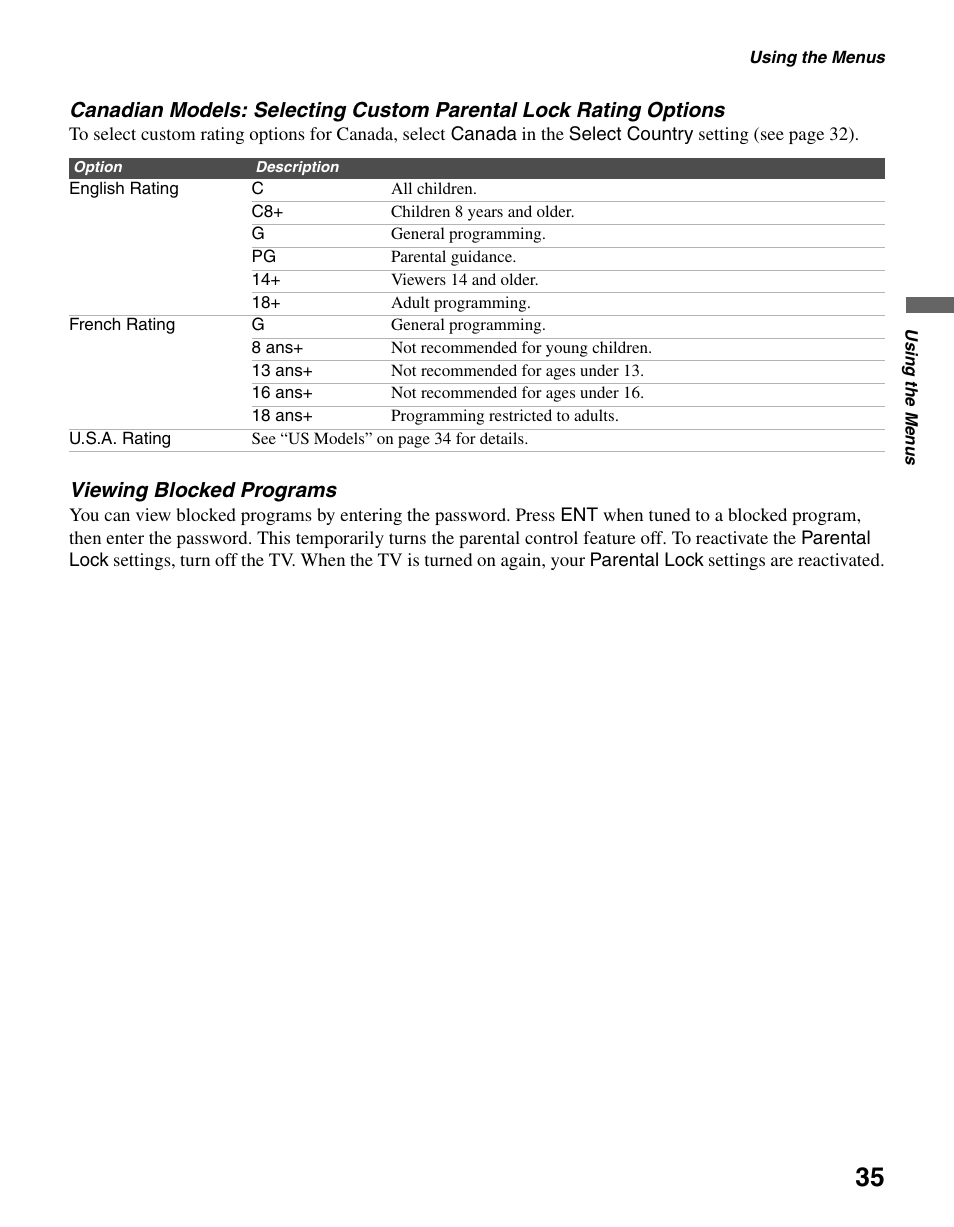 Sony BRAVIA KDL-26S2010 User Manual | Page 35 / 48