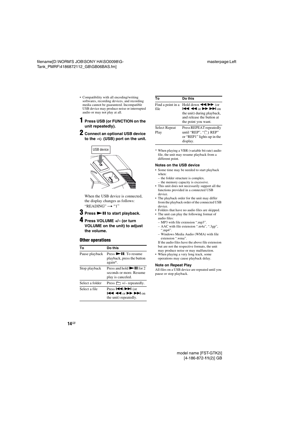 Sony FST-GTK1I User Manual | Page 14 / 28