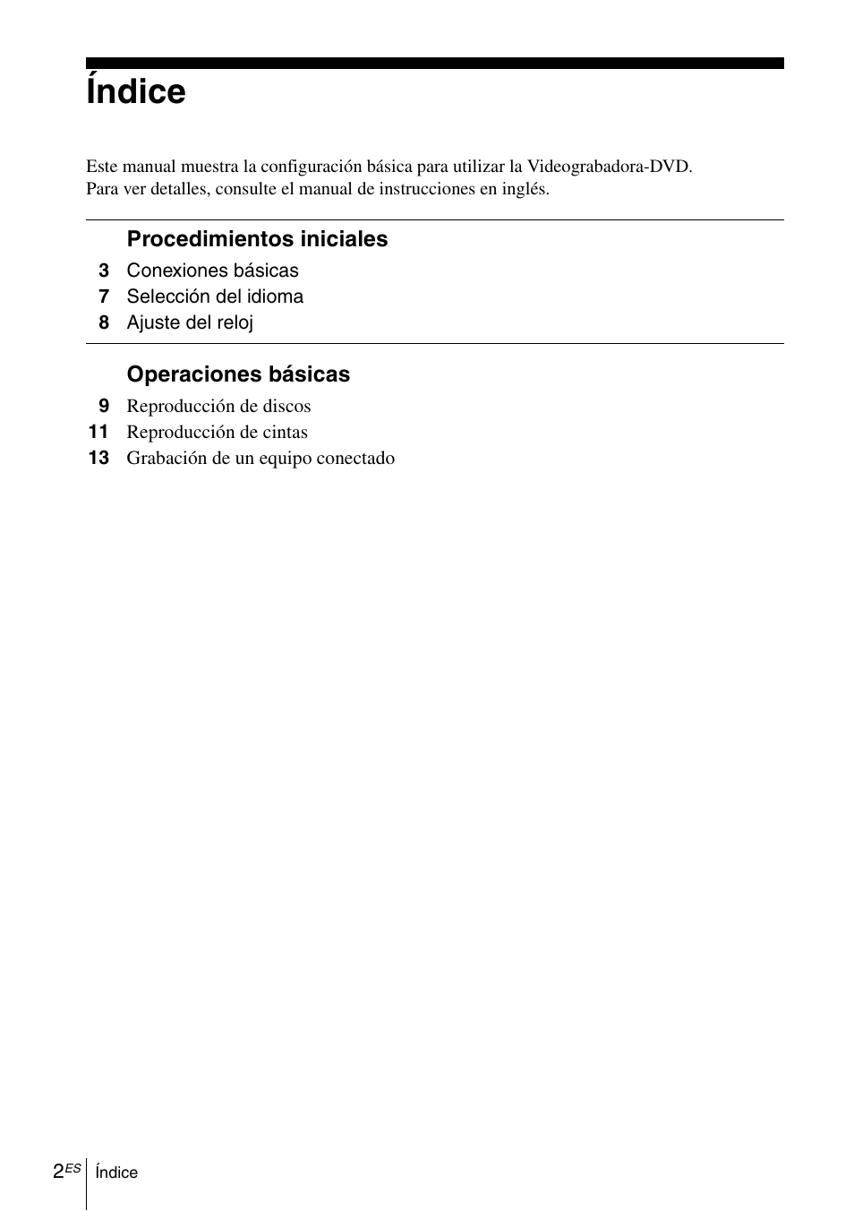 Índice | Sony SLV-D281P User Manual | Page 102 / 116