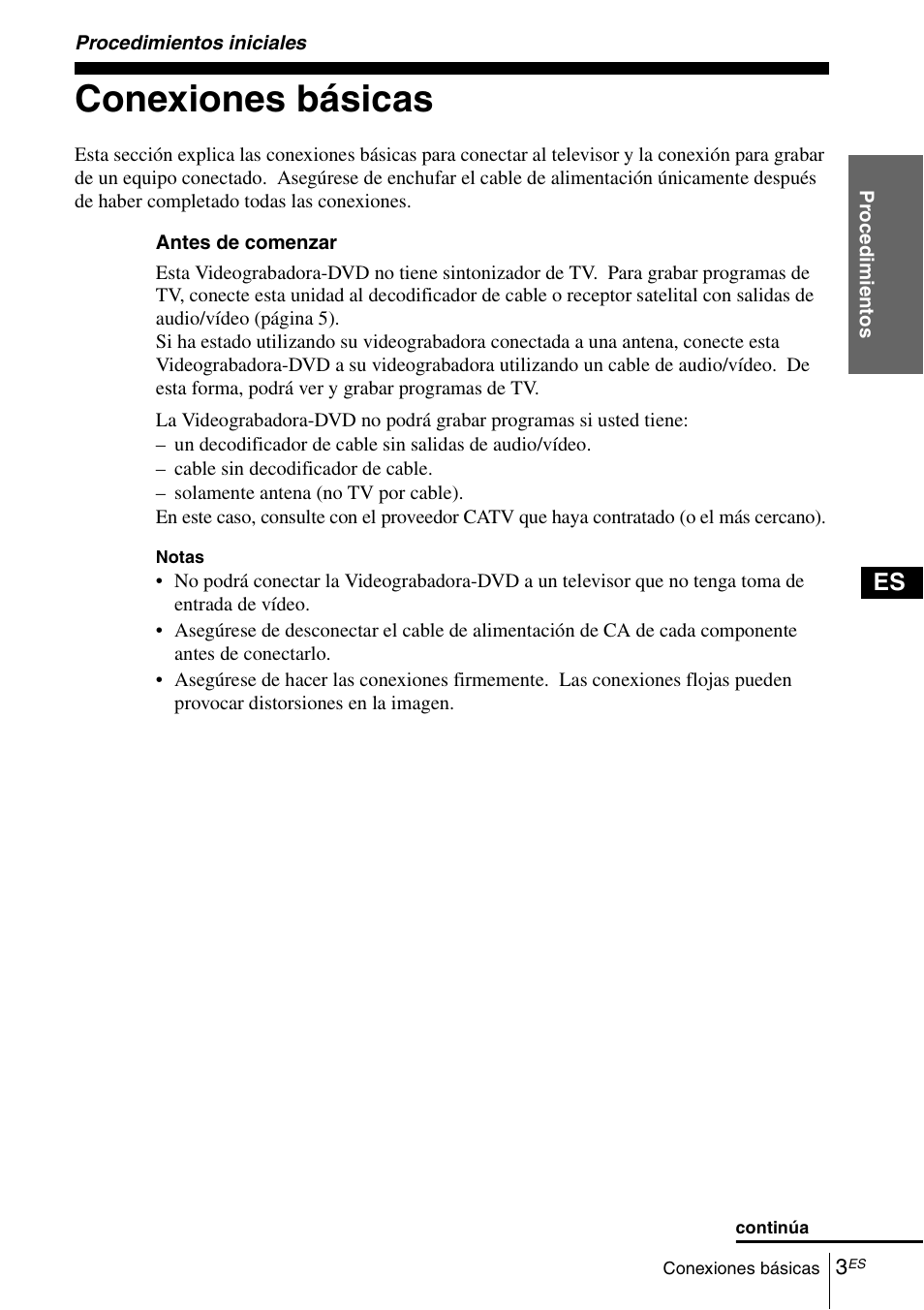Procedimientos iniciales, Conexiones básicas | Sony SLV-D281P User Manual | Page 103 / 116