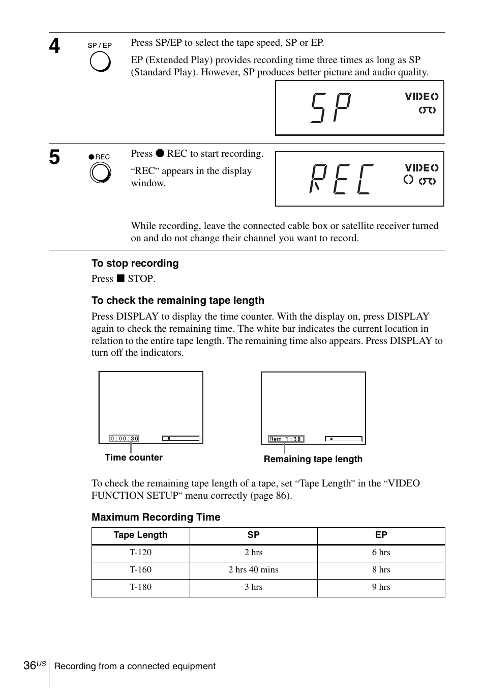 Sony SLV-D281P User Manual | Page 36 / 116