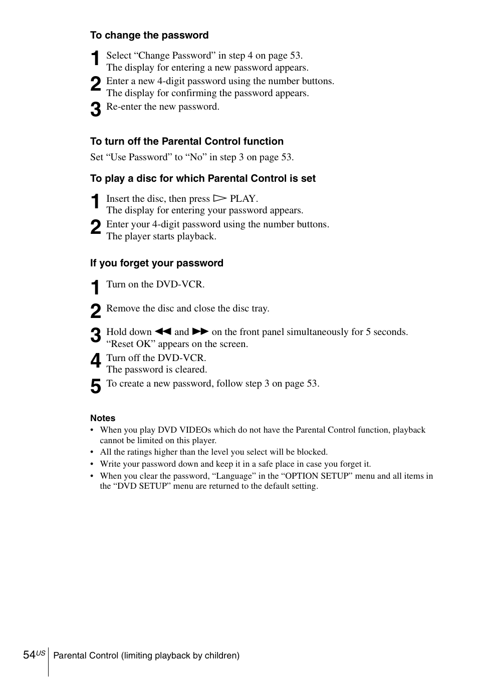 Sony SLV-D281P User Manual | Page 54 / 116