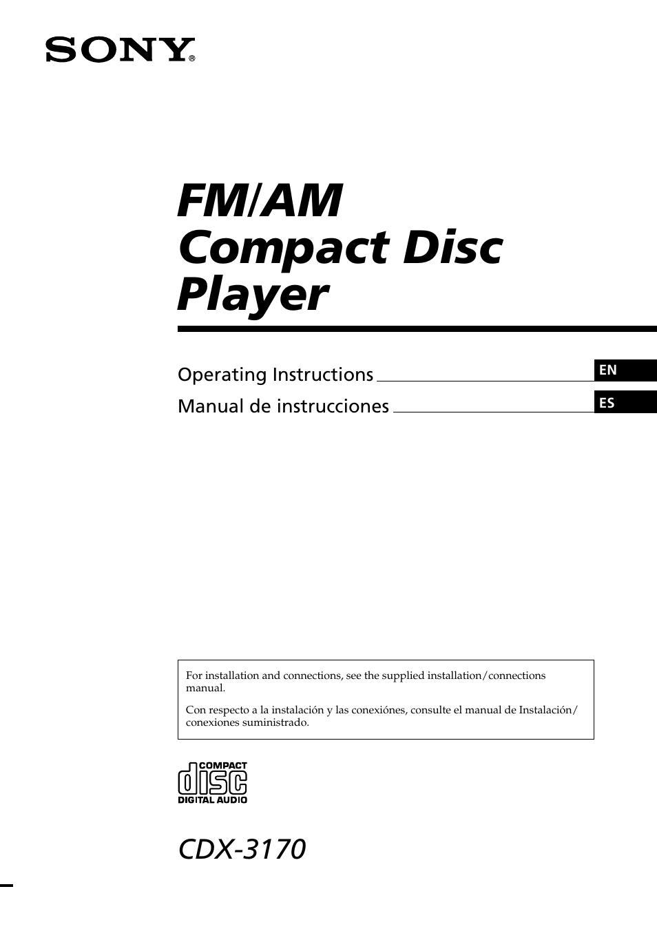 Sony CDX-3170 User Manual | 28 pages