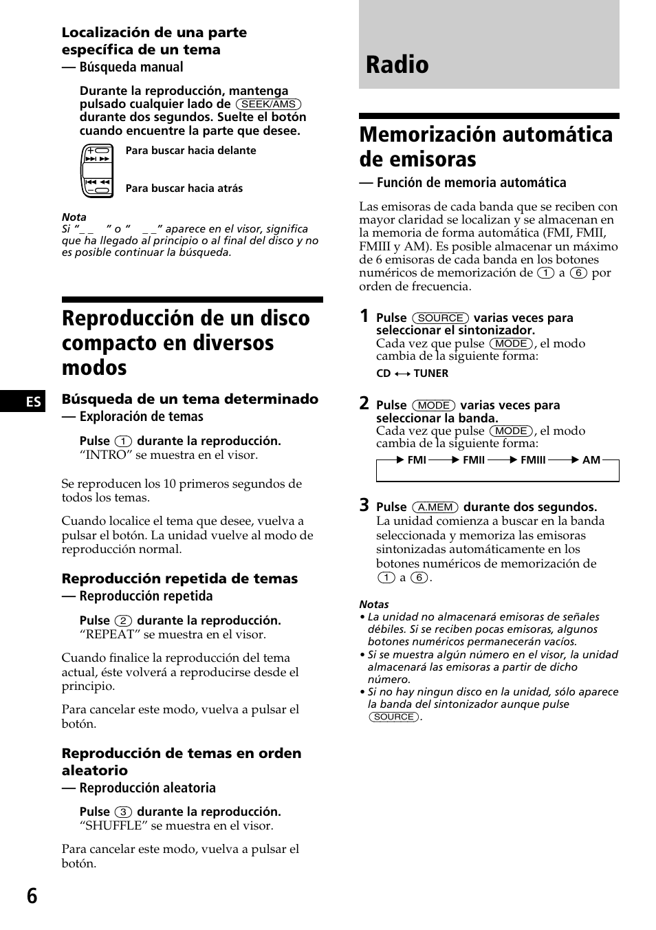 Radio | Sony CDX-3170 User Manual | Page 18 / 28