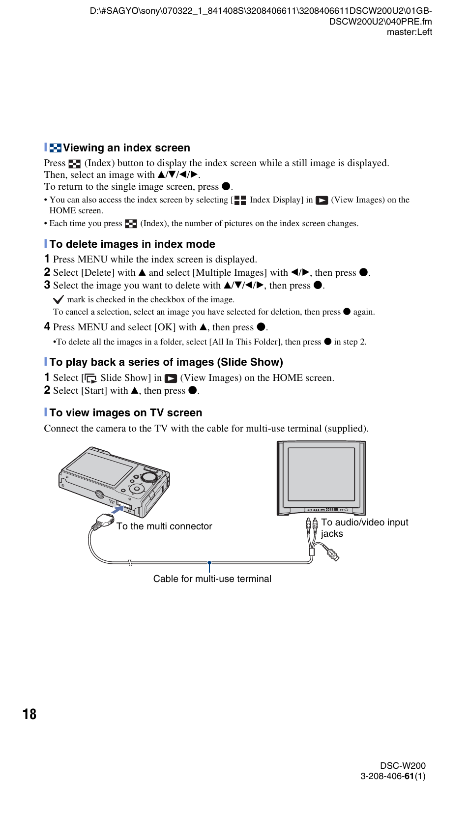 Sony DSC-W200 User Manual | Page 18 / 64