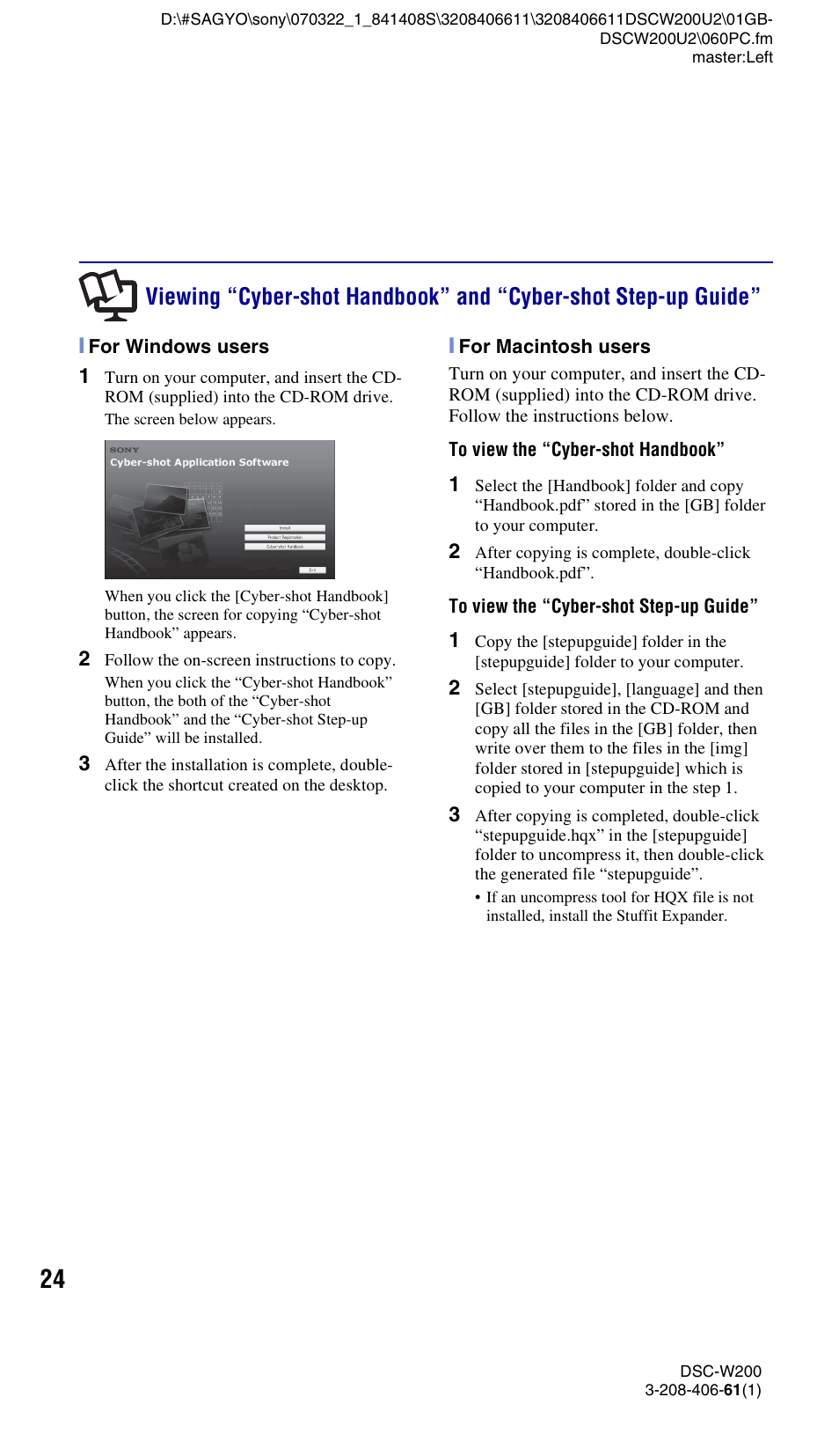 Sony DSC-W200 User Manual | Page 24 / 64