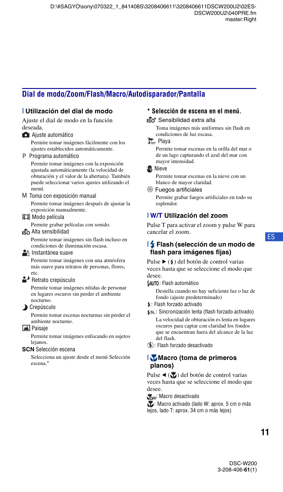 Sony DSC-W200 User Manual | Page 43 / 64