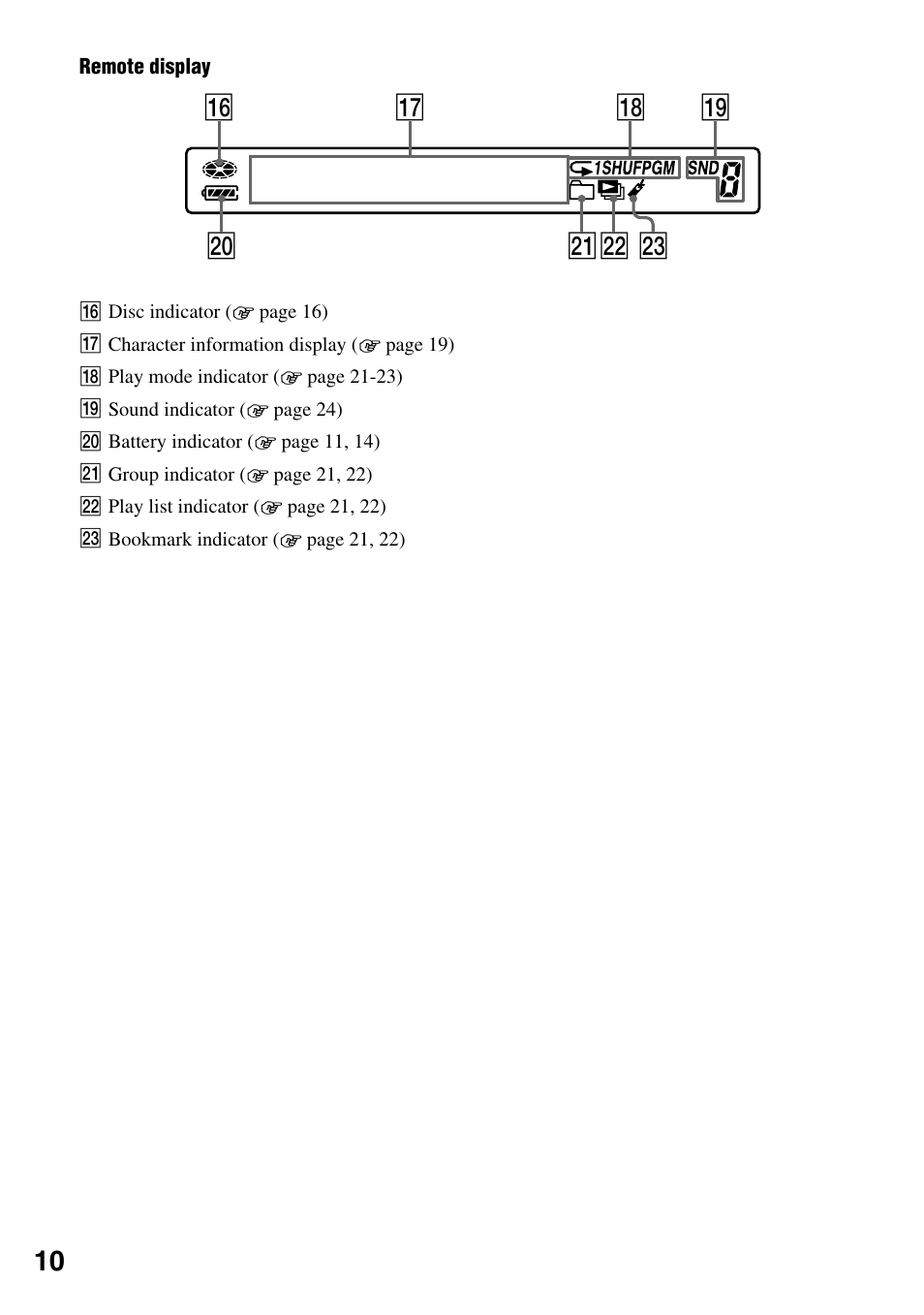 Qh w; waws wd qj qk ql | Sony D-NE20 User Manual | Page 10 / 39