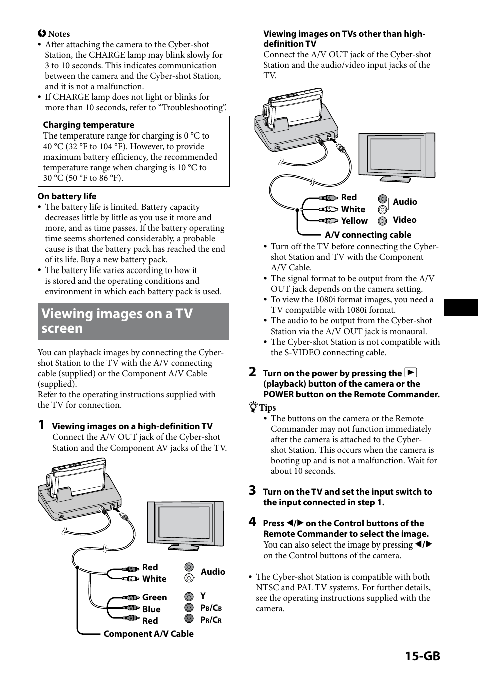 Viewing images on a tv screen, 1-gb | Sony CSS-HD2 User Manual | Page 15 / 96