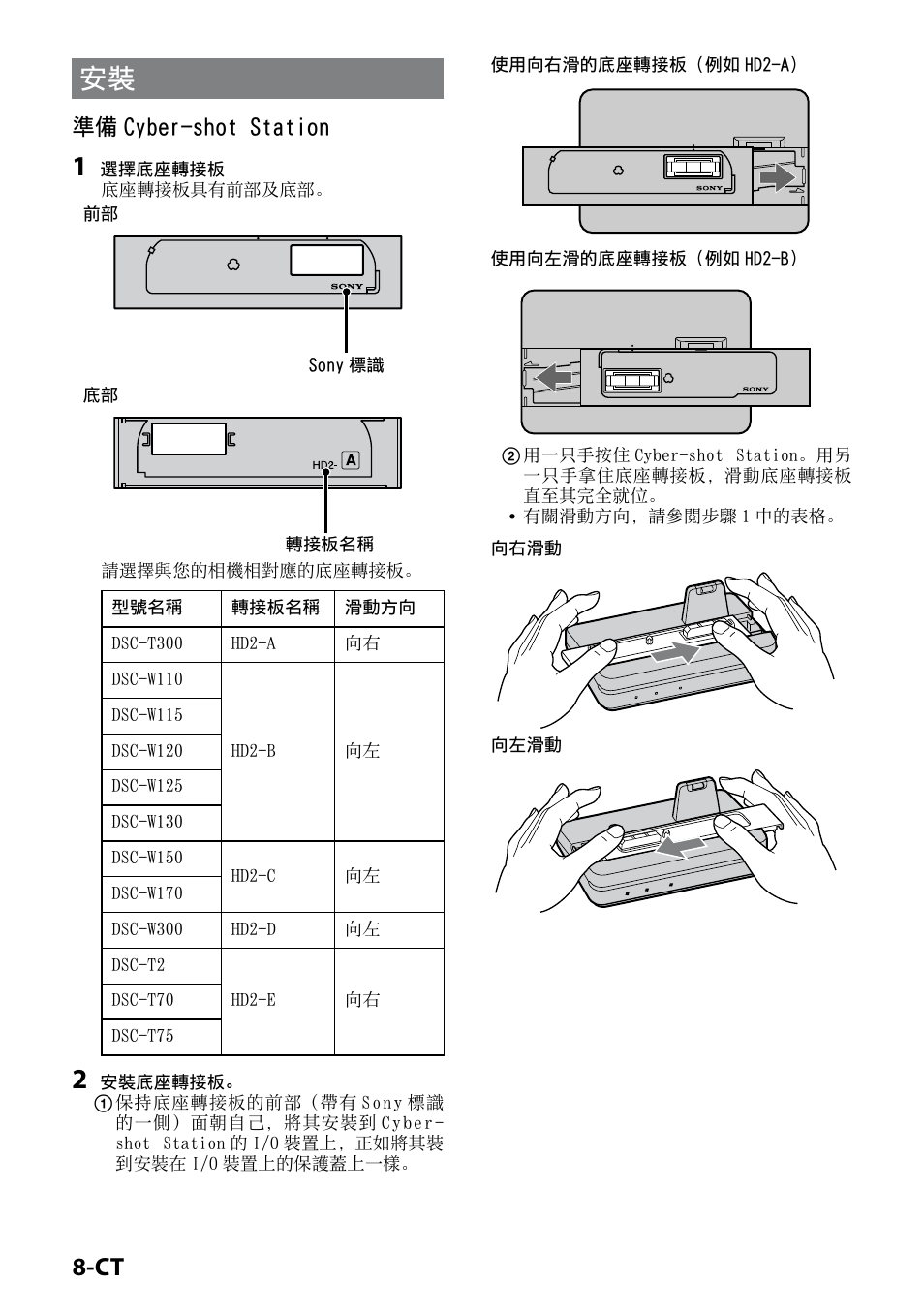 準備 cyber-shot station | Sony CSS-HD2 User Manual | Page 58 / 96