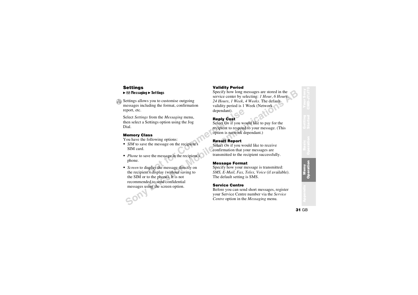 Sony CMD-J7 User Manual | Page 31 / 68