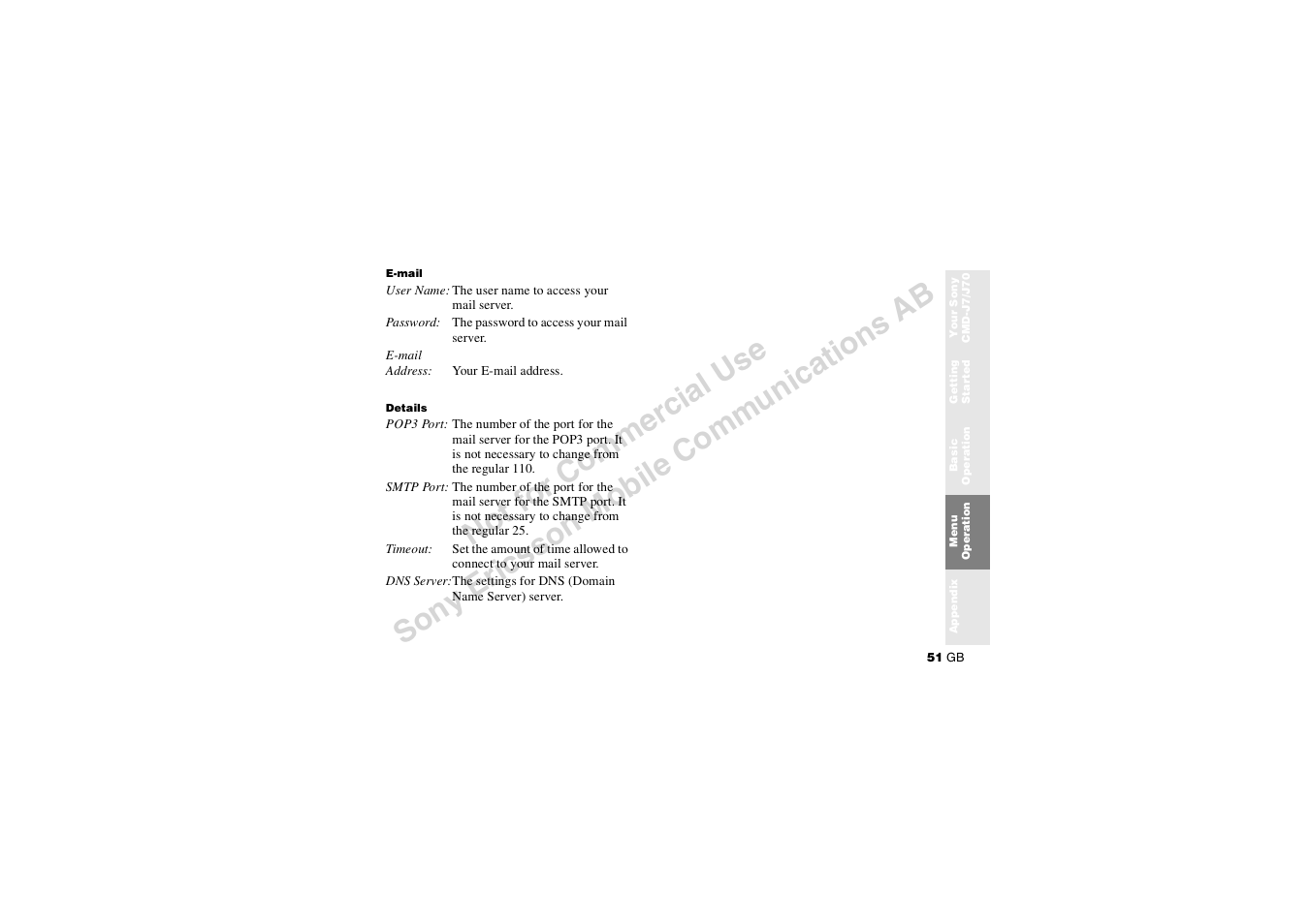 Sony CMD-J7 User Manual | Page 51 / 68