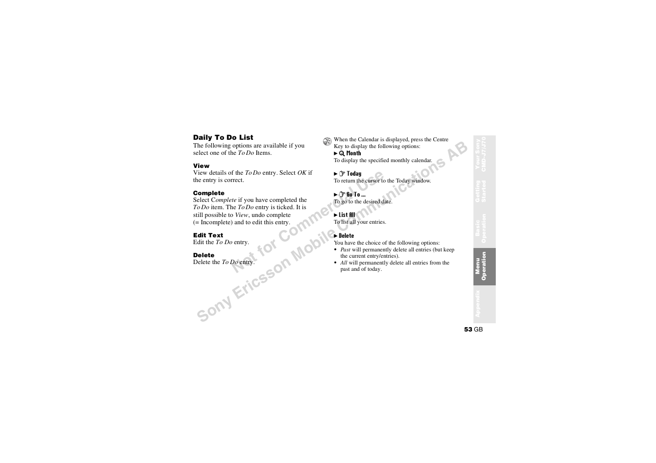 Sony CMD-J7 User Manual | Page 53 / 68