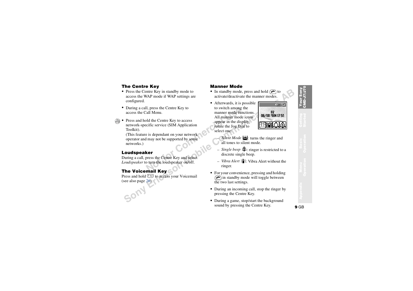 Sony CMD-J7 User Manual | Page 9 / 68