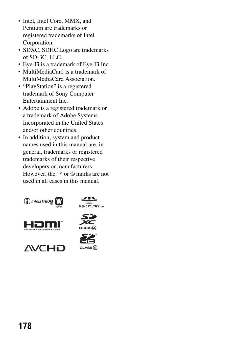 Sony a (alpha) SLT-A55VL User Manual | Page 178 / 203