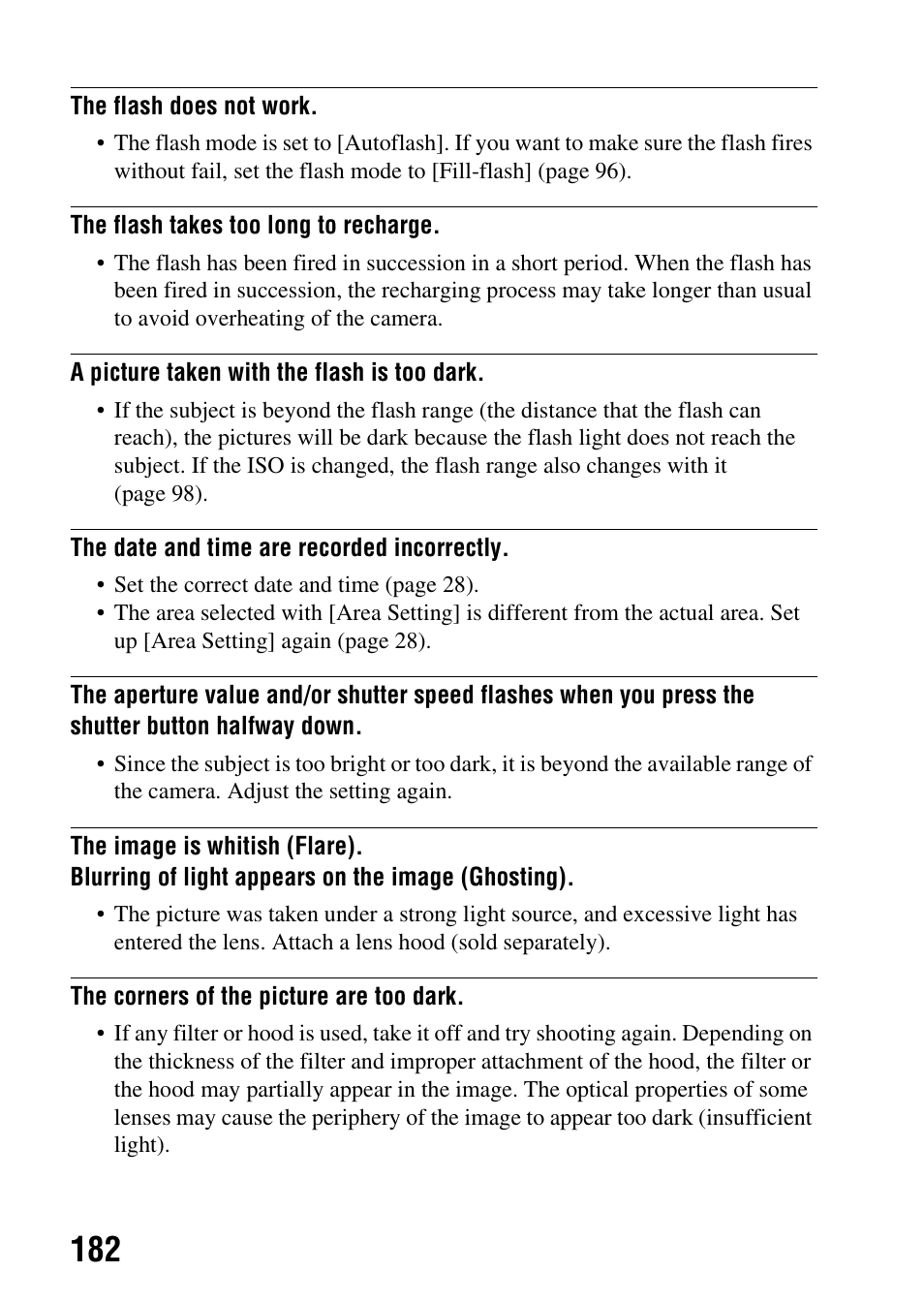 Sony a (alpha) SLT-A55VL User Manual | Page 182 / 203