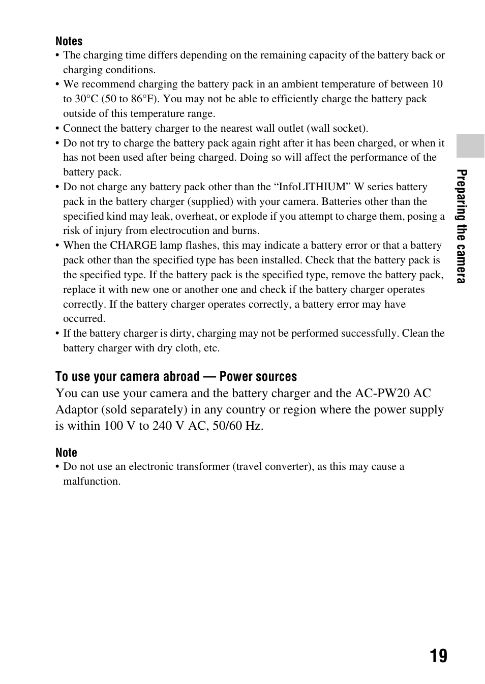 Sony a (alpha) SLT-A55VL User Manual | Page 19 / 203