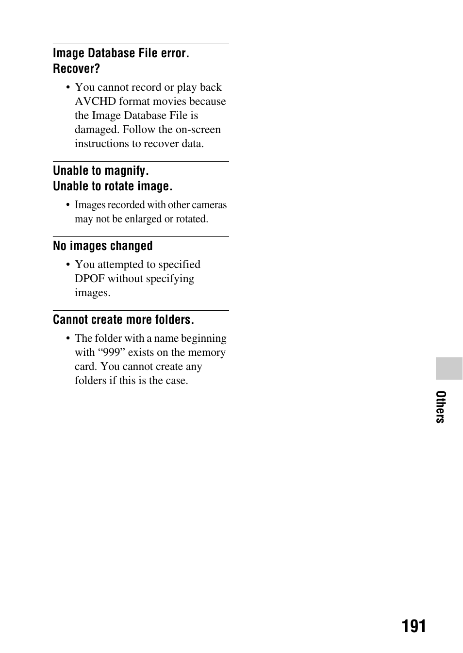 Sony a (alpha) SLT-A55VL User Manual | Page 191 / 203