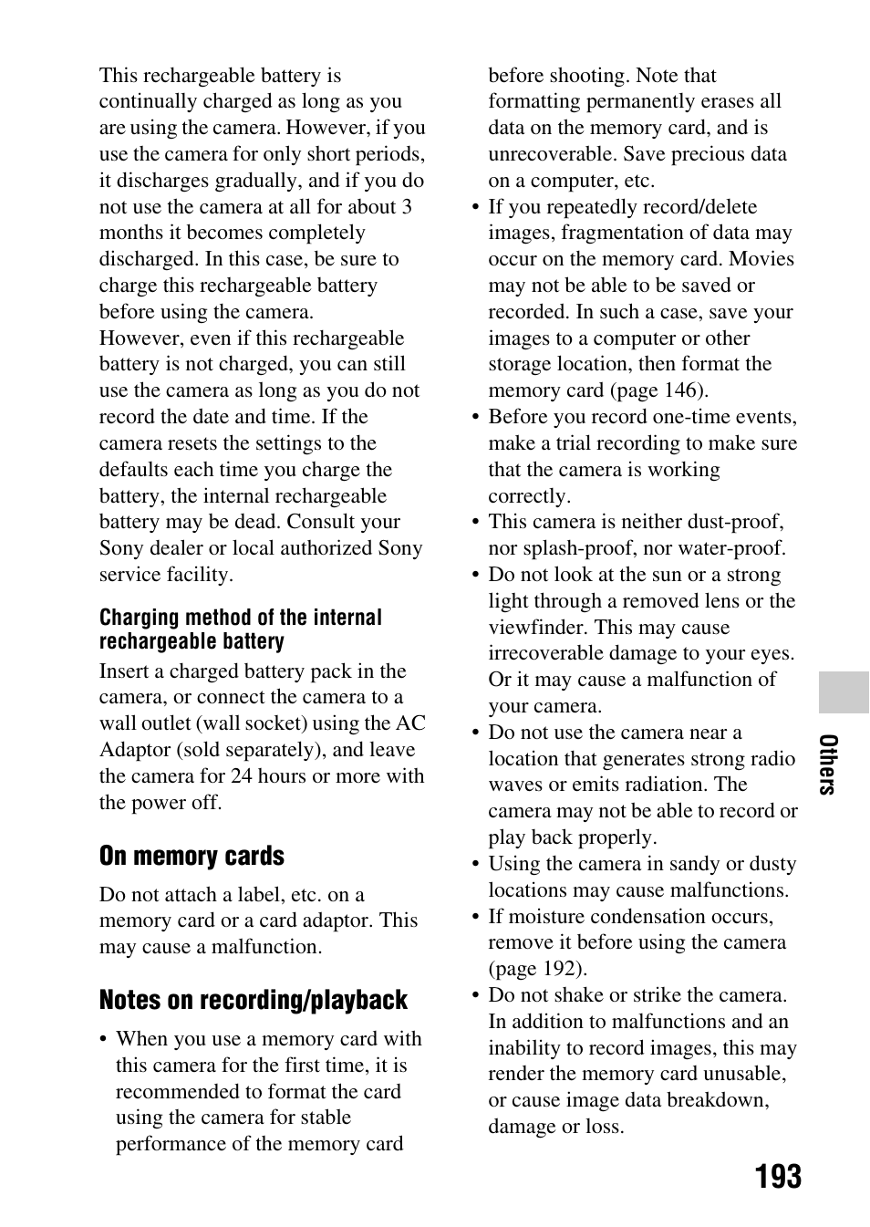 Sony a (alpha) SLT-A55VL User Manual | Page 193 / 203