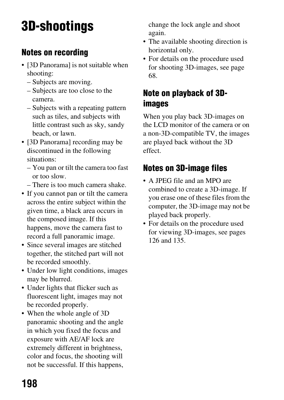 3d-shootings | Sony a (alpha) SLT-A55VL User Manual | Page 198 / 203