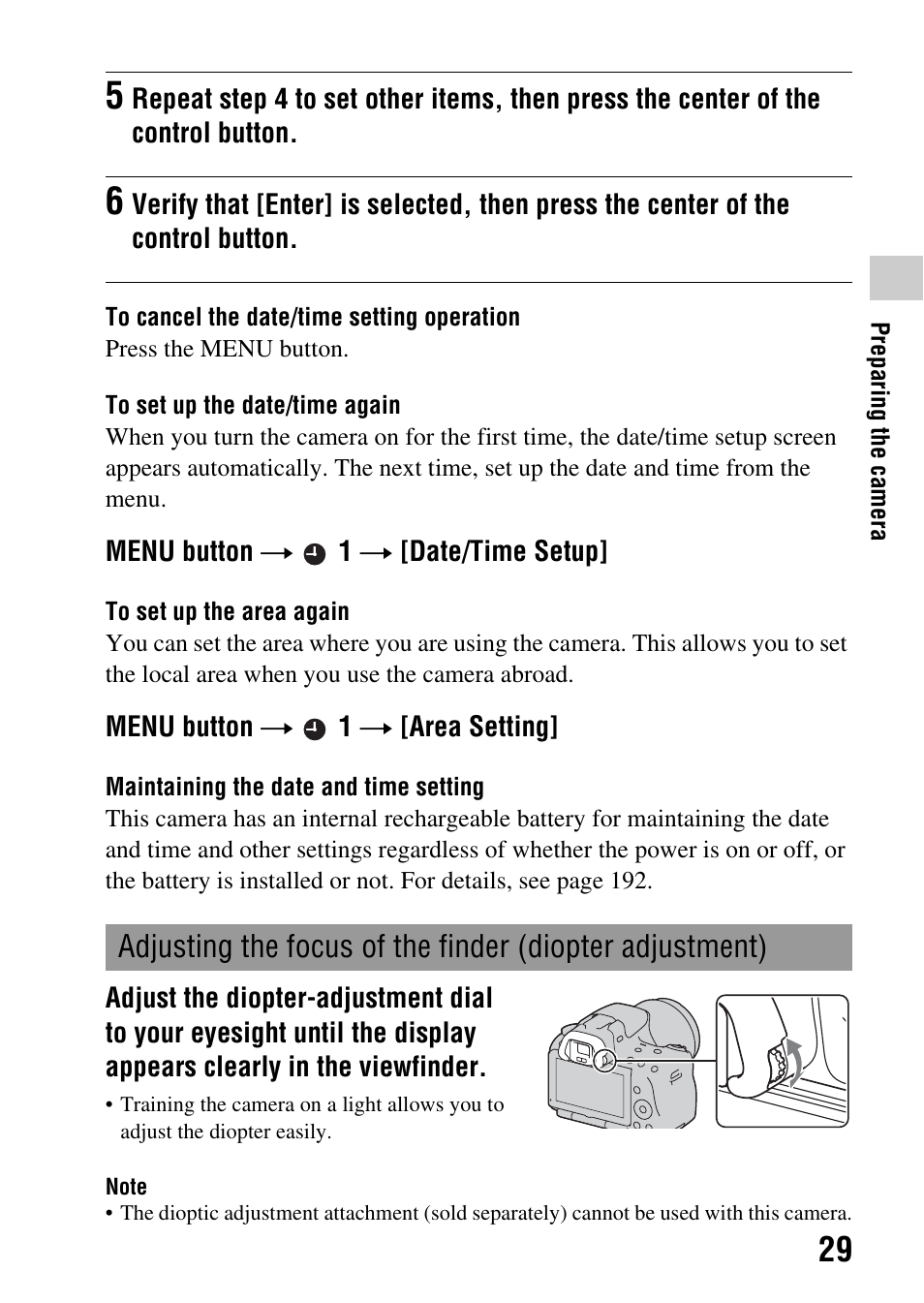 Sony a (alpha) SLT-A55VL User Manual | Page 29 / 203