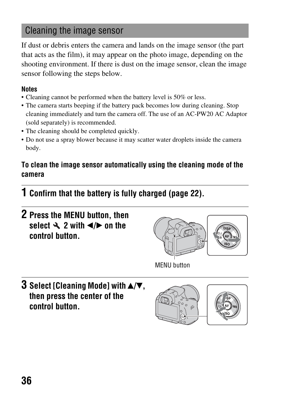 Sony a (alpha) SLT-A55VL User Manual | Page 36 / 203