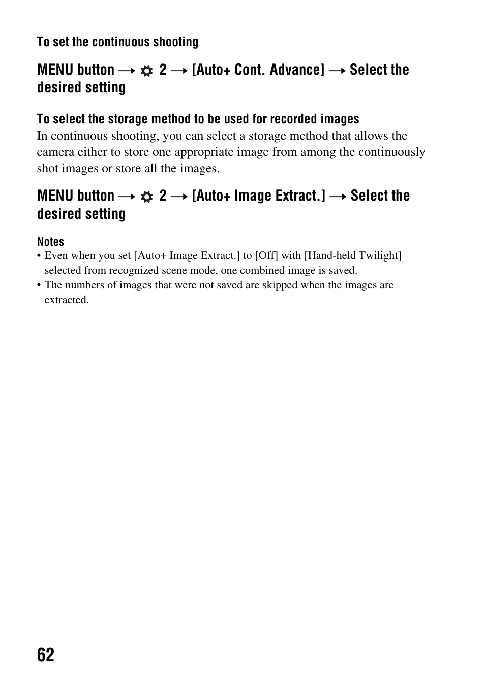 Sony a (alpha) SLT-A55VL User Manual | Page 62 / 203