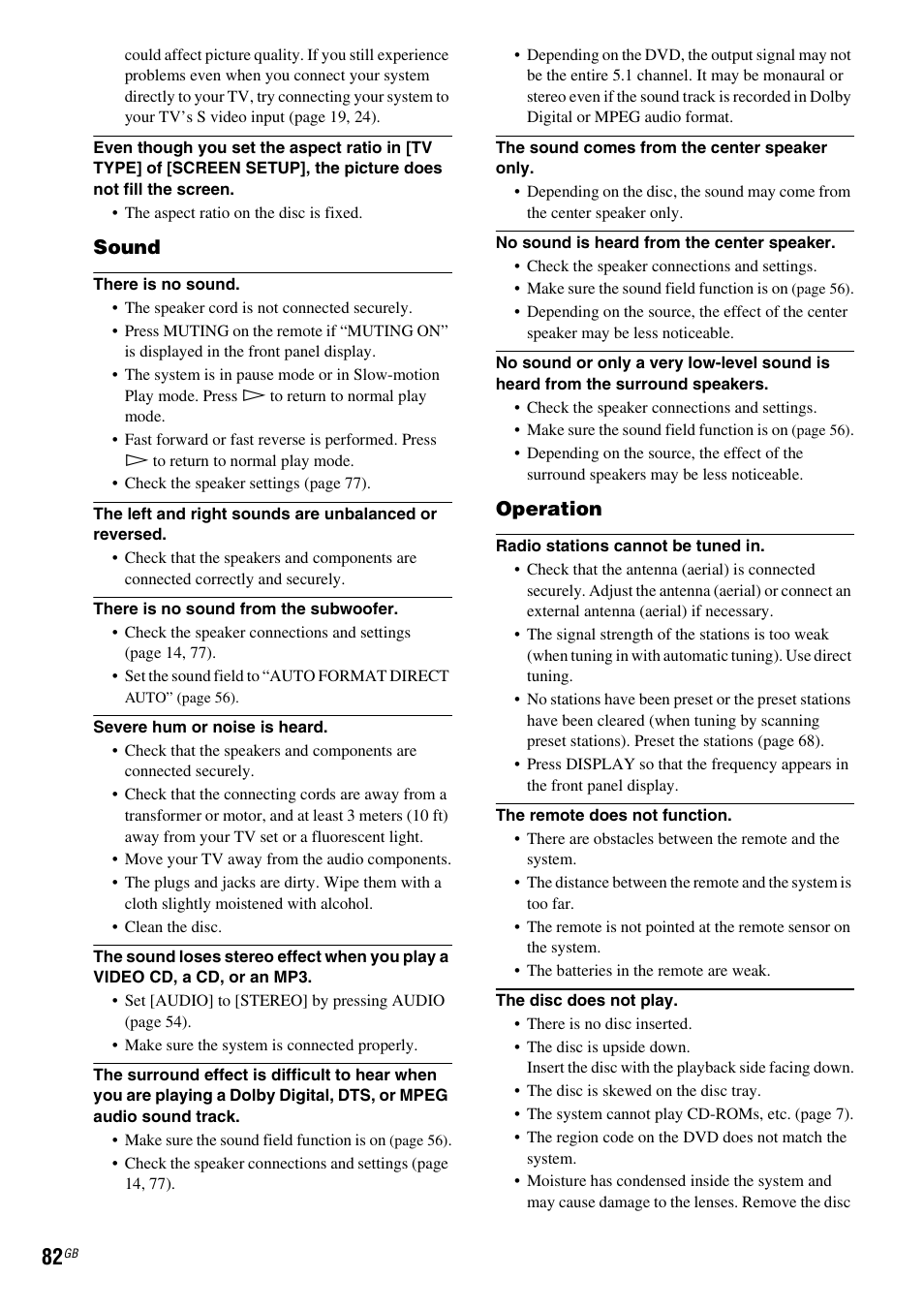 Sony DAV-DX150 User Manual | Page 82 / 100