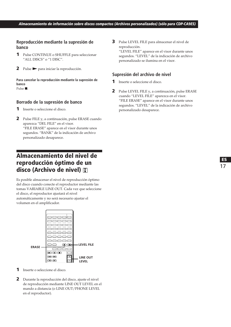 Sony CDP-CA8ES User Manual | Page 55 / 58
