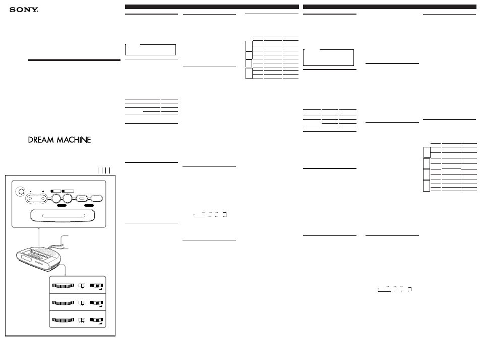 Sony Dream Machine ICF-C390L User Manual | 2 pages