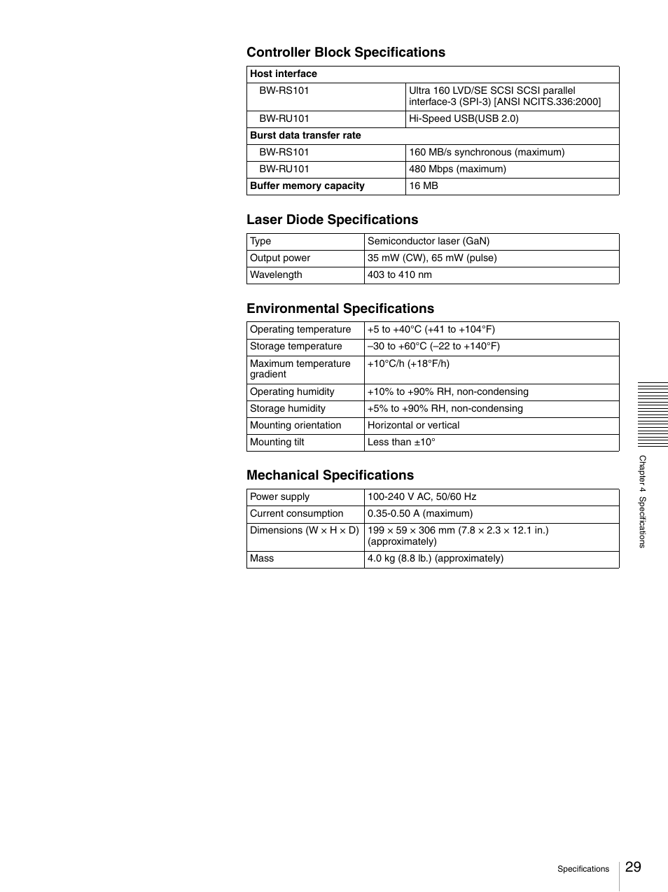 Sony BW-RS101 User Manual | Page 29 / 134