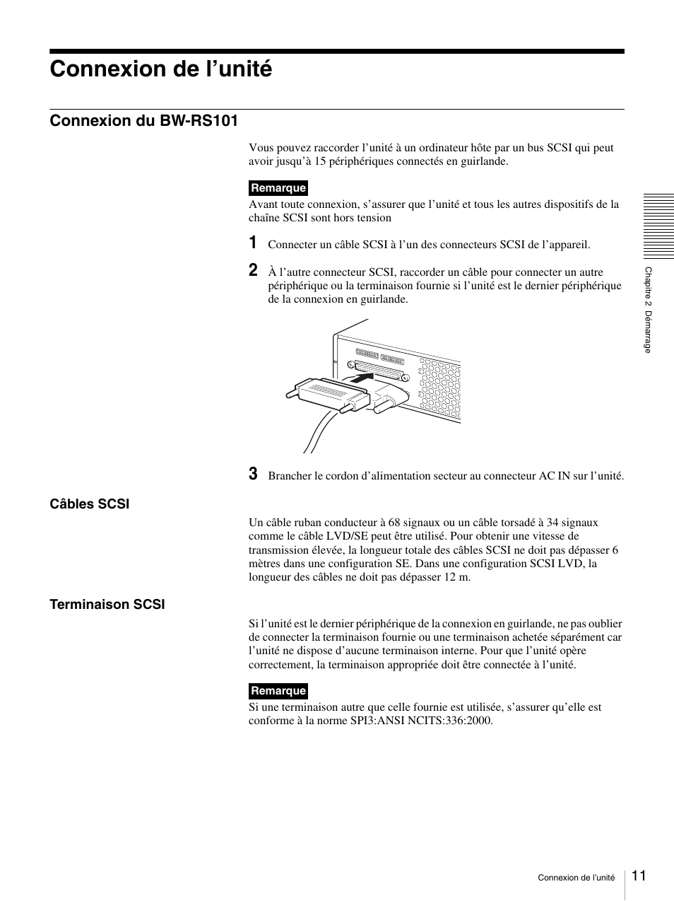 Connexion de l’unité, Connexion du bw-rs101 | Sony BW-RS101 User Manual | Page 39 / 134