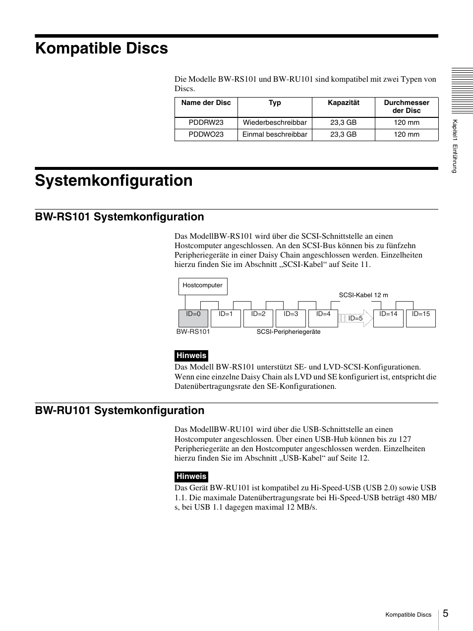 Kompatible discs, Systemkonfiguration, Bw-rs101 systemkonfiguration | Bw-ru101 systemkonfiguration, Kompatible discs systemkonfiguration | Sony BW-RS101 User Manual | Page 59 / 134