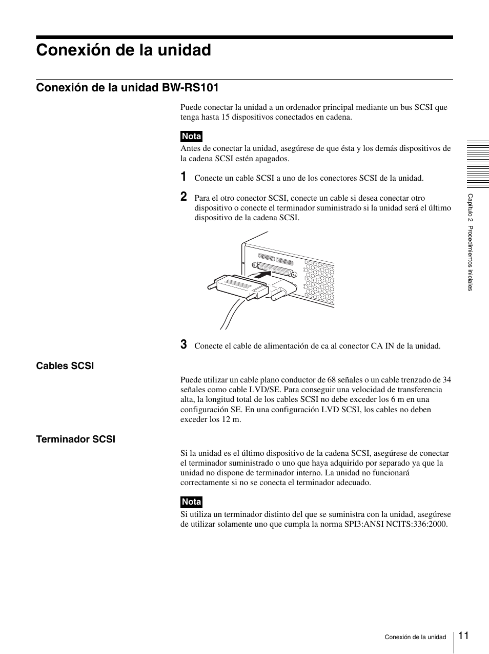 Conexión de la unidad, Conexión de la unidad bw-rs101 | Sony BW-RS101 User Manual | Page 91 / 134