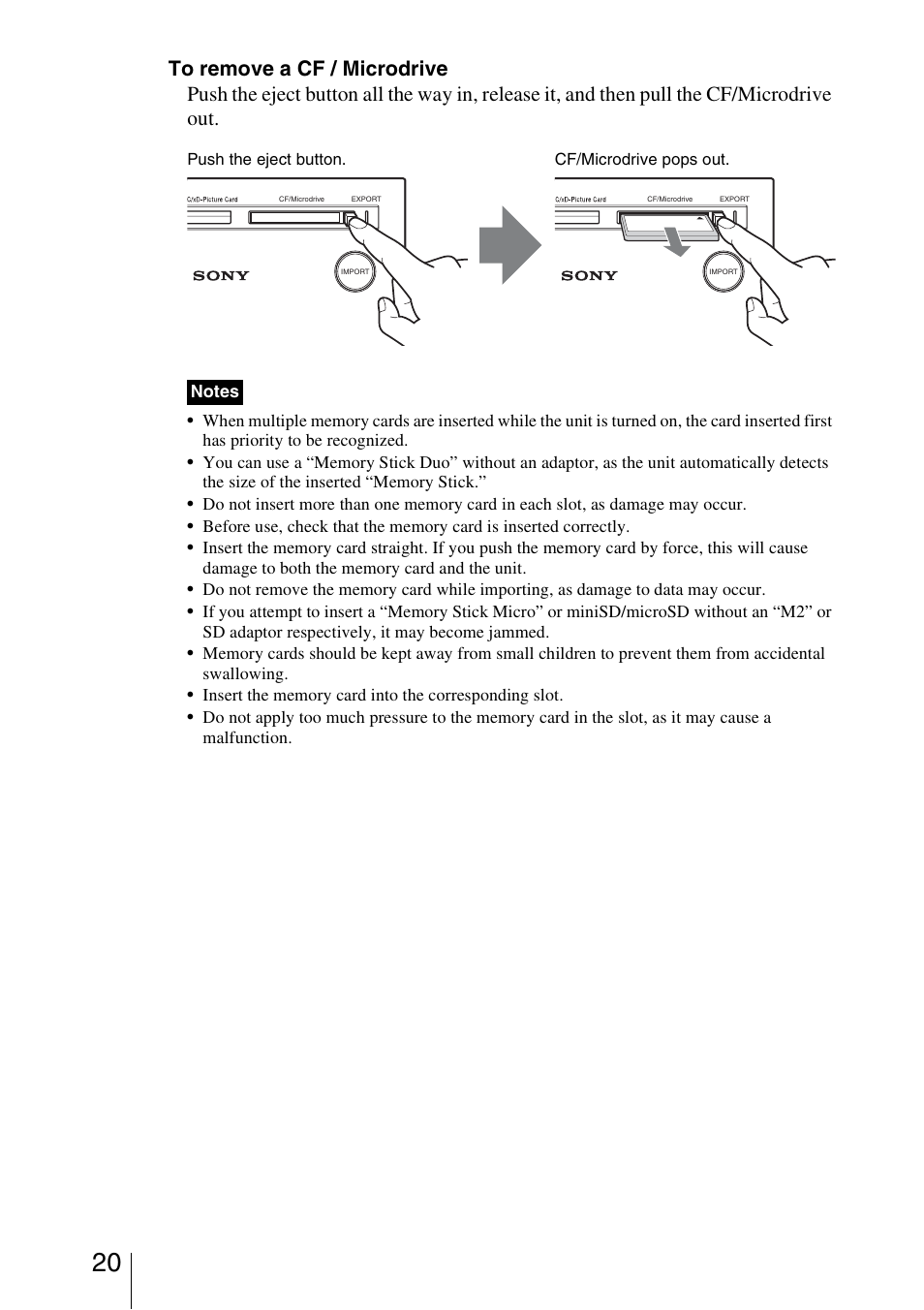 Sony HDMS-S1D User Manual | Page 20 / 79