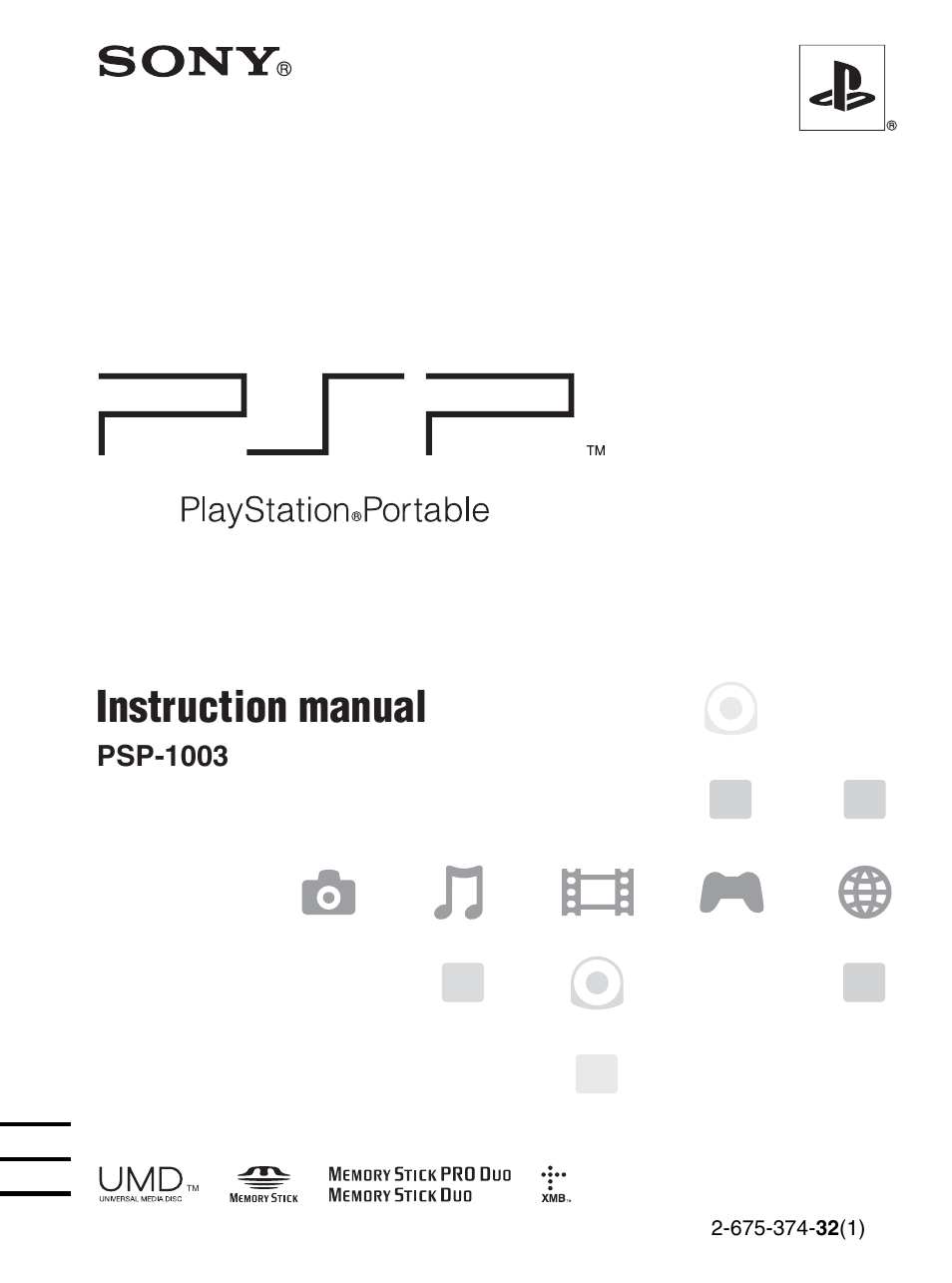 Sony PSP-1003 User Manual | 148 pages