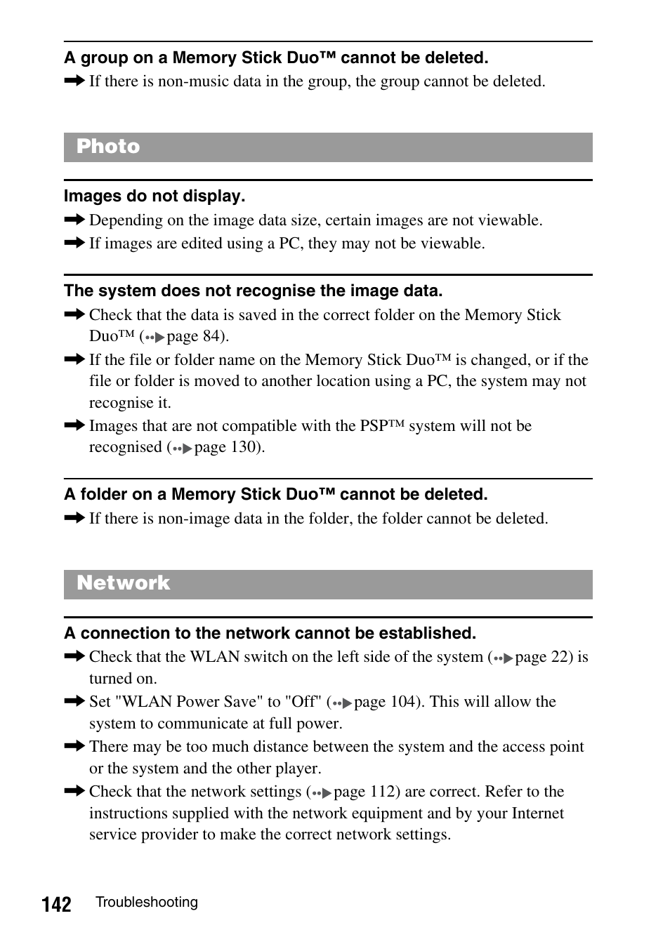 Photo network | Sony PSP-1003 User Manual | Page 142 / 148