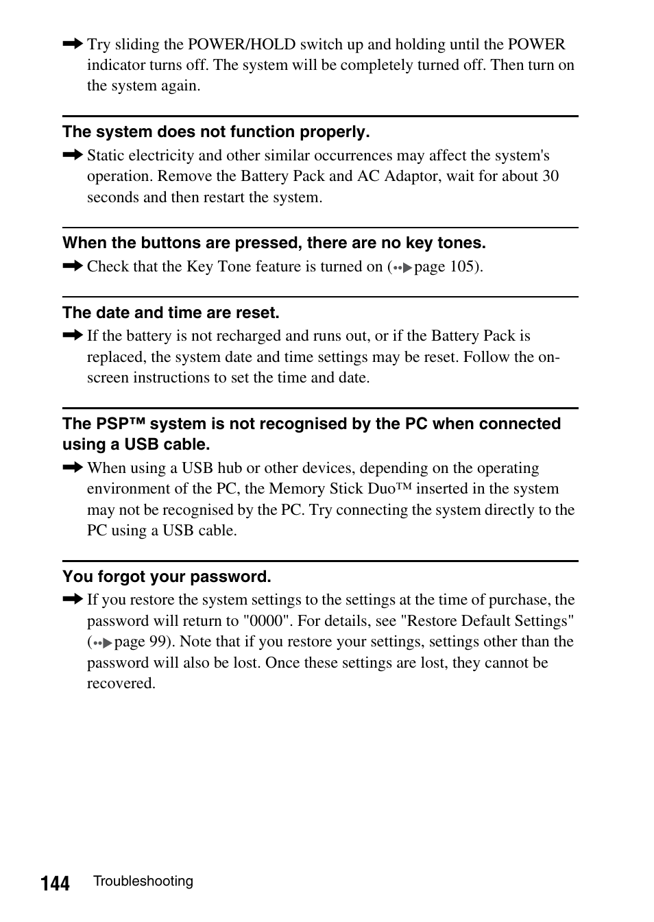 Sony PSP-1003 User Manual | Page 144 / 148