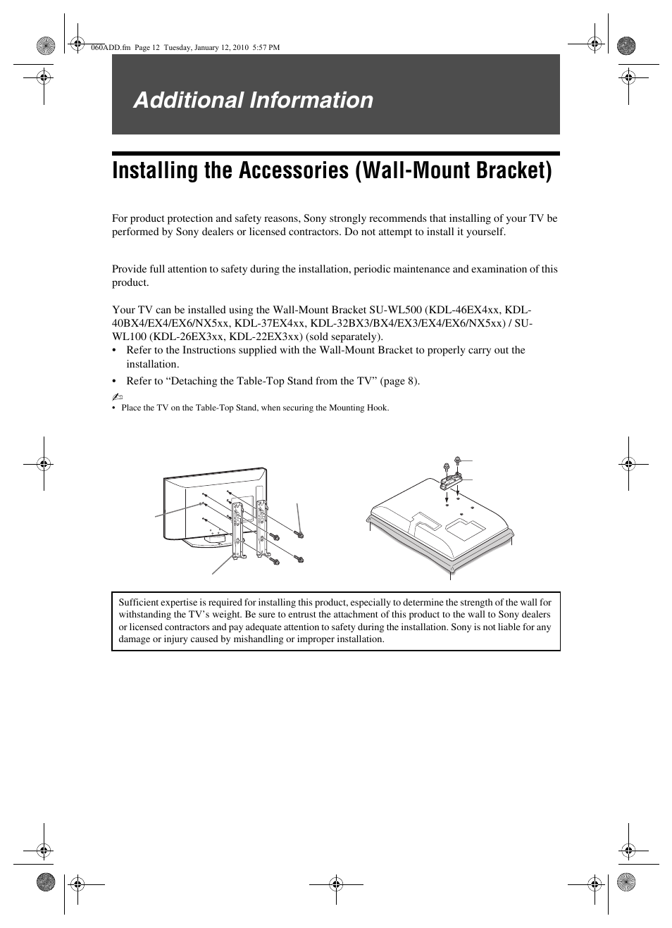 Sony BRAVIA KDL-46EX4xx User Manual | Page 12 / 20