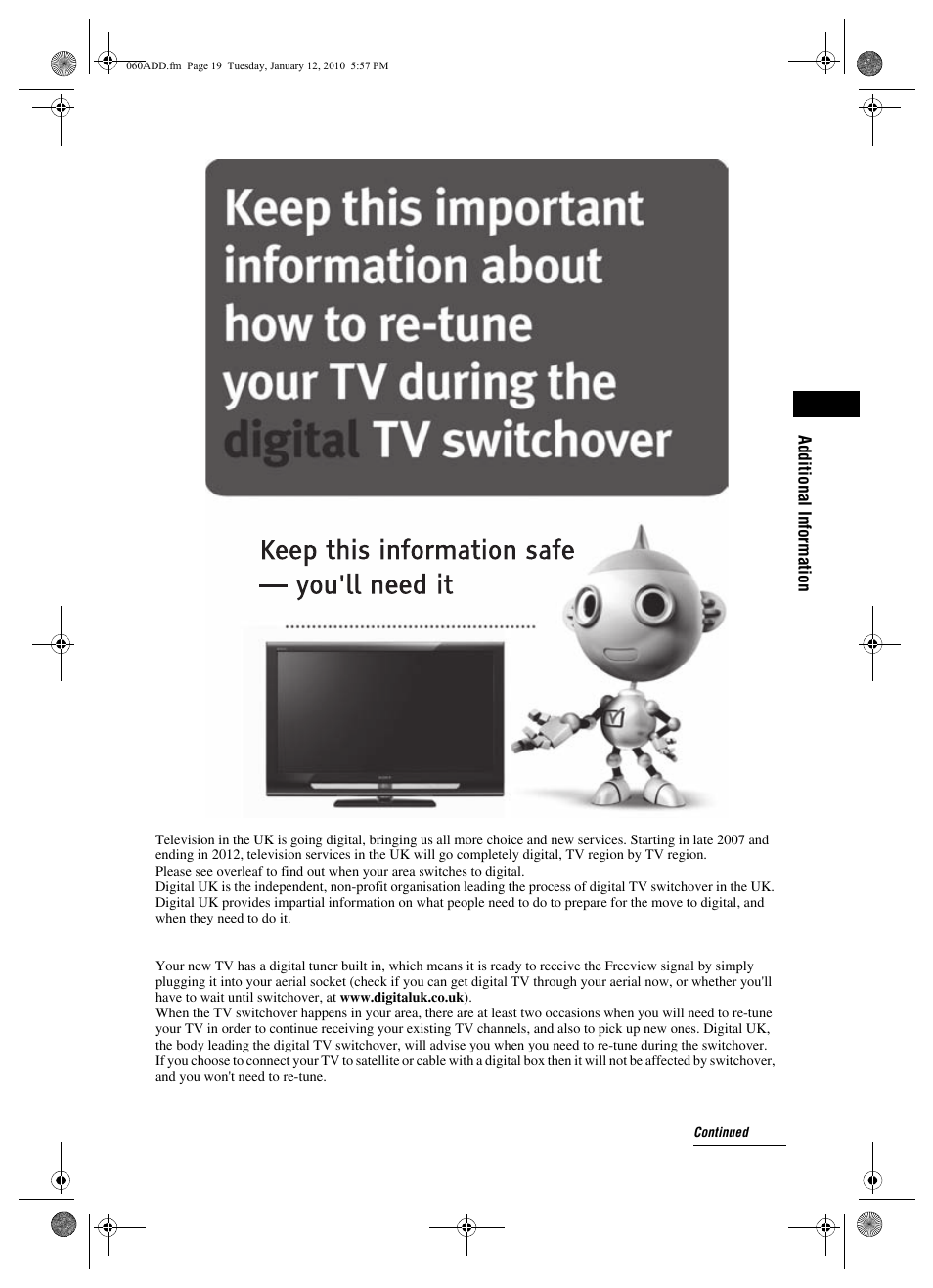 Sony BRAVIA KDL-46EX4xx User Manual | Page 19 / 20