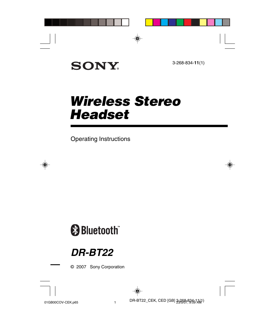 Sony DR BT22 User Manual | 28 pages