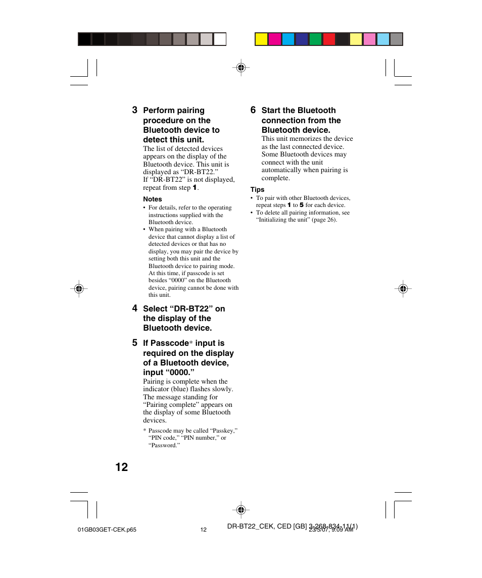 Sony DR BT22 User Manual | Page 12 / 28