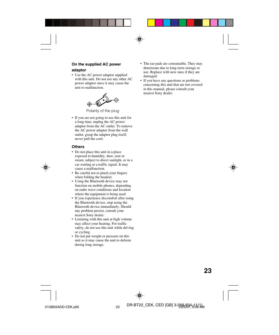 Sony DR BT22 User Manual | Page 23 / 28