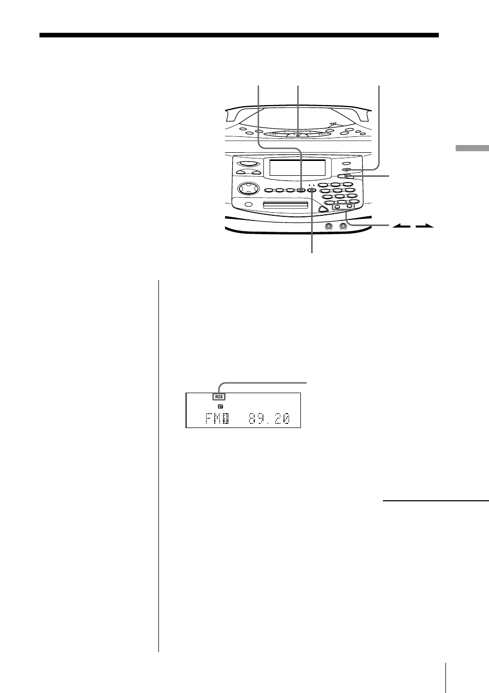 Uso de rds (sistema de datos de radio), Uso de rds | Sony MINIDISC ZS-M35 User Manual | Page 107 / 164