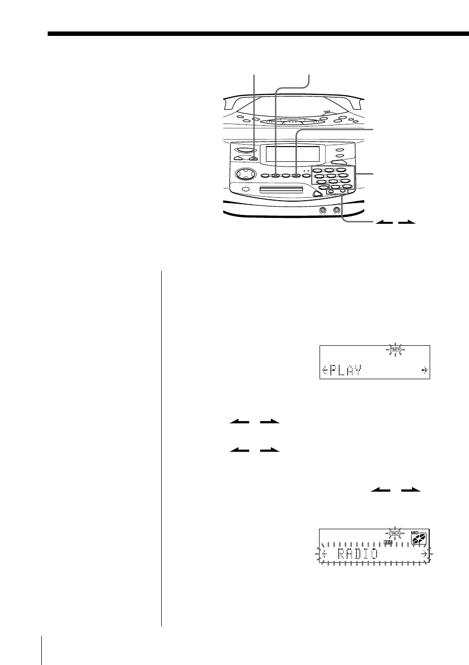 Grabación de programas de radio con temporizador | Sony MINIDISC ZS-M35 User Manual | Page 144 / 164